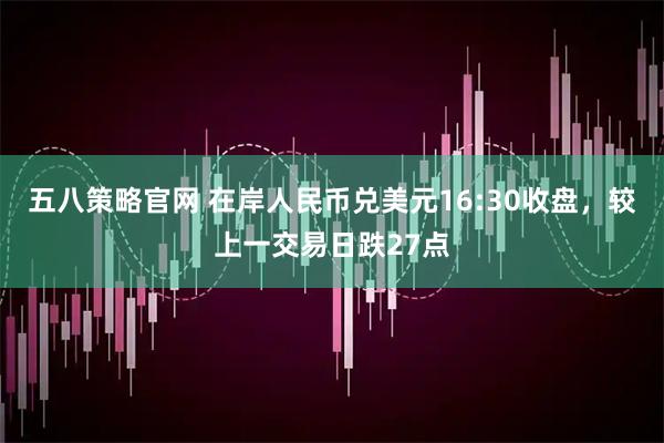 五八策略官网 在岸人民币兑美元16:30收盘，较上一交易日跌27点